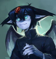 Anthromorphic creature with a roach on its head